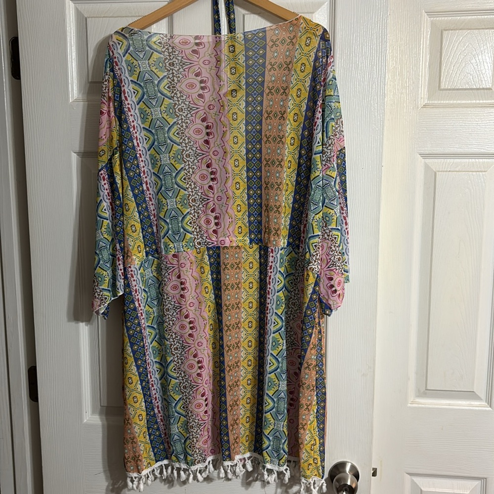 Beach/Pool Coverup - Multicolor Print - Picture 7 of 15